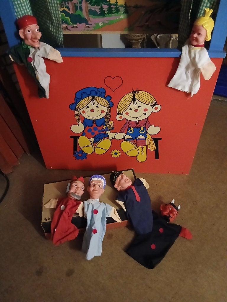 Poppenkast, Ophalen, Gebruikt