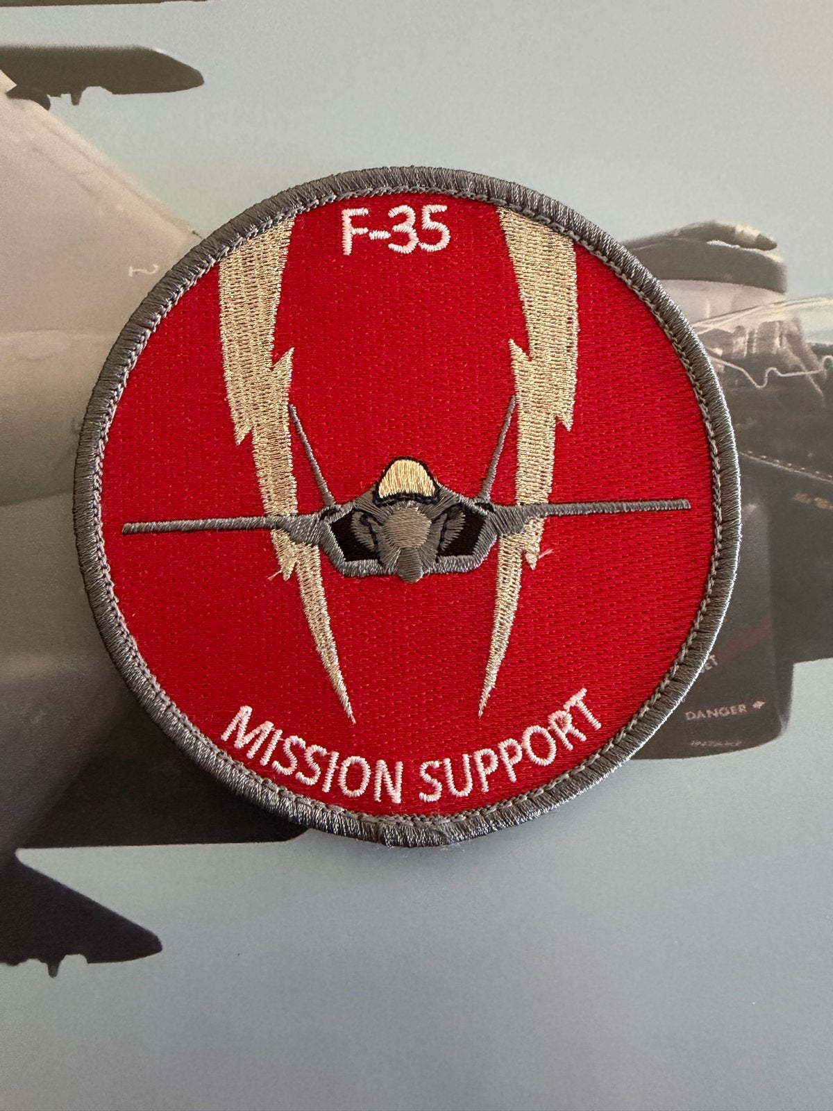 F-35 Mission Support Patch 322 squadron Rnlaf, Verzamelen, Ophalen of Verzenden, Luchtmacht, Nederland, Embleem of Badge