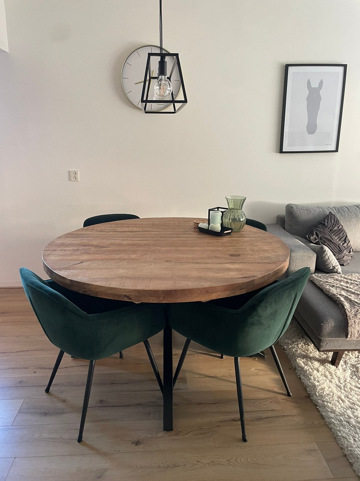 Mooie ronde tafel met 4 stoelen, Huis en Inrichting, Tafels | Eettafels, Ophalen, 100 tot 150 cm, Rond, Zo goed als nieuw