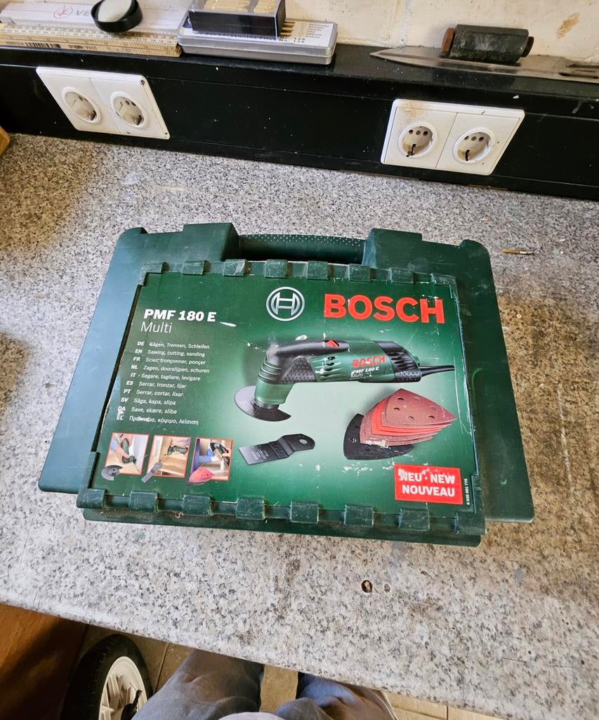 Bosch PMF 180 E Multi-schuurmachine met accessoires, Ophalen, Gebruikt, Minder dan 600 watt, Overige typen
