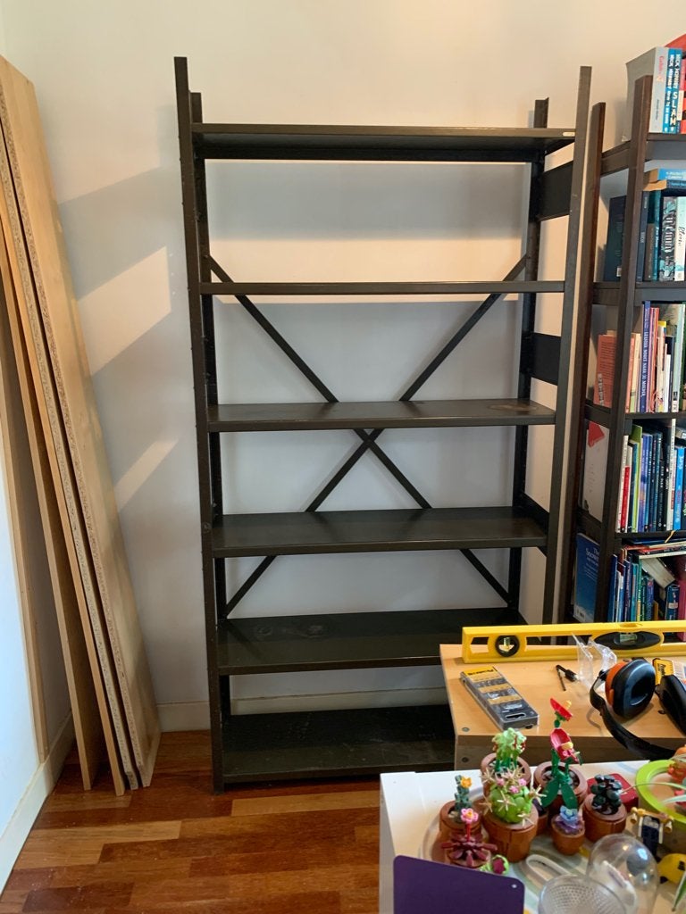 Vintage Stalachrome (Gispen) boekenkast staal, Ophalen, Met plank(en), Gebruikt, 50 tot 100 cm