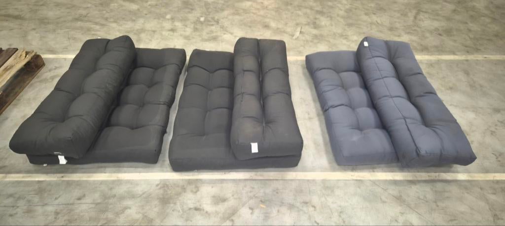Comfortabele palletkussens voor binnen en buiten, Ophalen of Verzenden, Gebruikt, Grijs, Rechthoekig