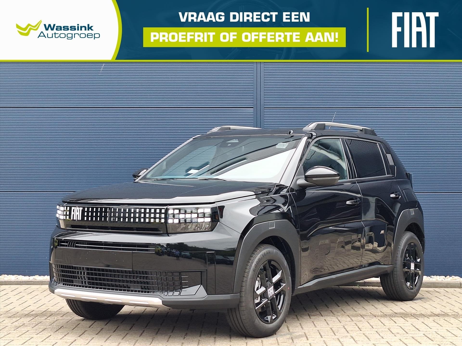 Fiat Grande Panda 1.2 Hybrid 100pk eDCT6 Icon | Cruise Contr, Auto's, Fiat, Parkeersensor, 600 kg, Zwart, Origineel Nederlands