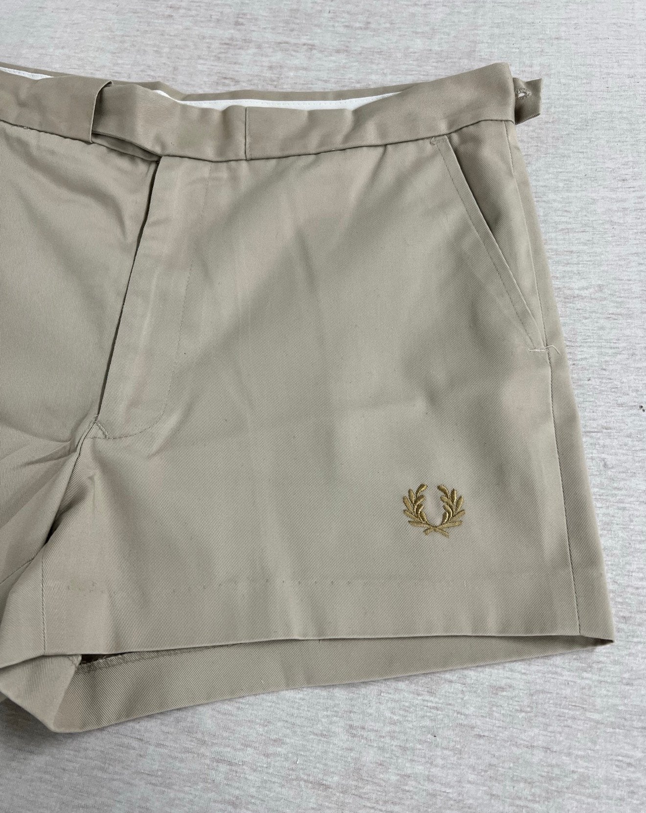 Vintage Fred Perry Shorts Dames W34 Beige hot-pants Tennis, Overige merken, Ophalen of Verzenden, Zo goed als nieuw, H