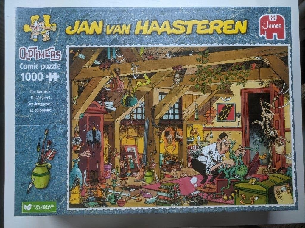 Jan van Haasteren legpuzzel : De Vrijgezel, Ophalen, 500 t/m 1500 stukjes, Zo goed als nieuw, Legpuzzel
