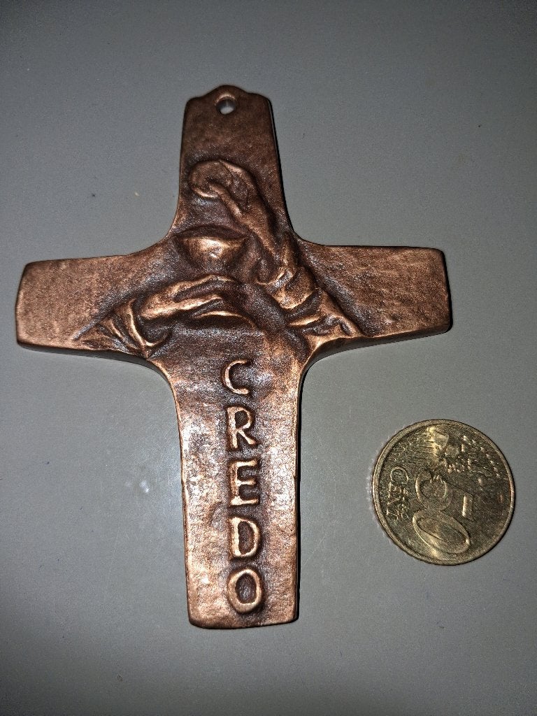 klein katholiek wandkruis / devotioneel huisaltaar-stukje, Antiek en Kunst, Ophalen of Verzenden