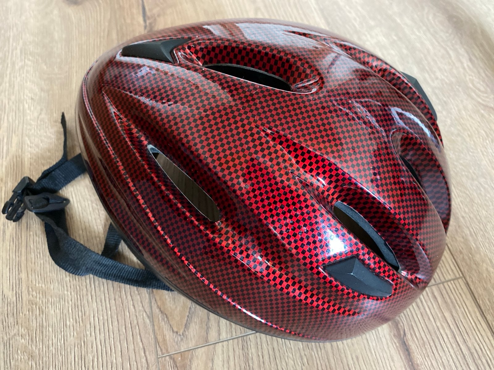 AGU Mustang Fietshelm Rood/Zwart Maat L, Fietsen en Brommers, Ophalen of Verzenden, Zo goed als nieuw, L, Heer