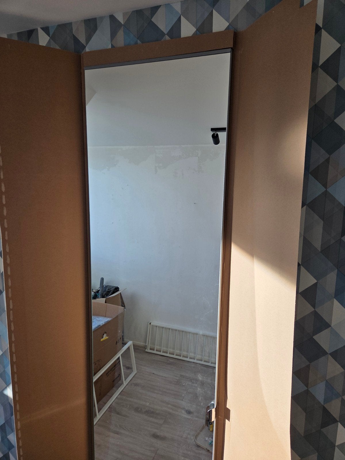 IKEA AHEIM / PAX spiegeldeur 50x229 cm, Ophalen, Gebruikt, 200 cm of meer, Rechthoekig