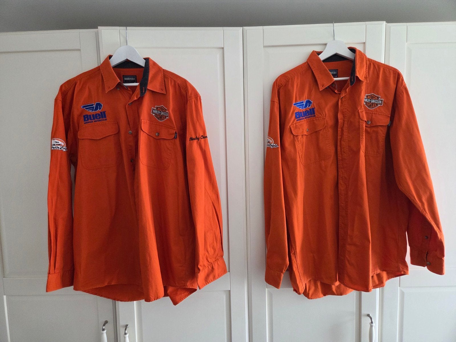 Oranje Harley Davidson Buell overhemd, Kleding | Heren, Oranje, Ophalen of Verzenden, James Harvest, Gedragen