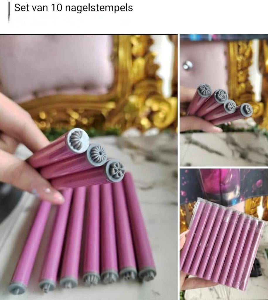 Set van 10 nagelstempels voor nail art, Ophalen of Verzenden