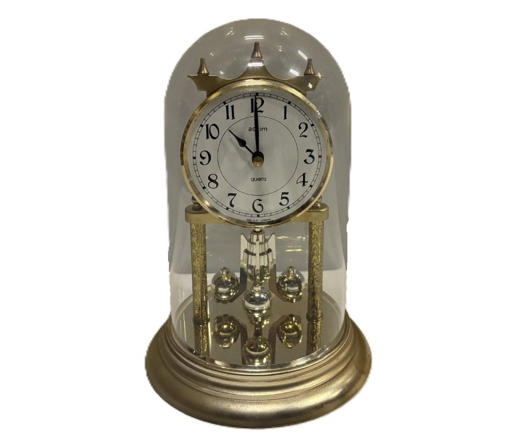 Quartz stolpklok met draaiende slinger, Made in W.-Germany, Vintage, Gebruikt, Niet bekend (tweedehands product), Onbekend (tweedehands product)