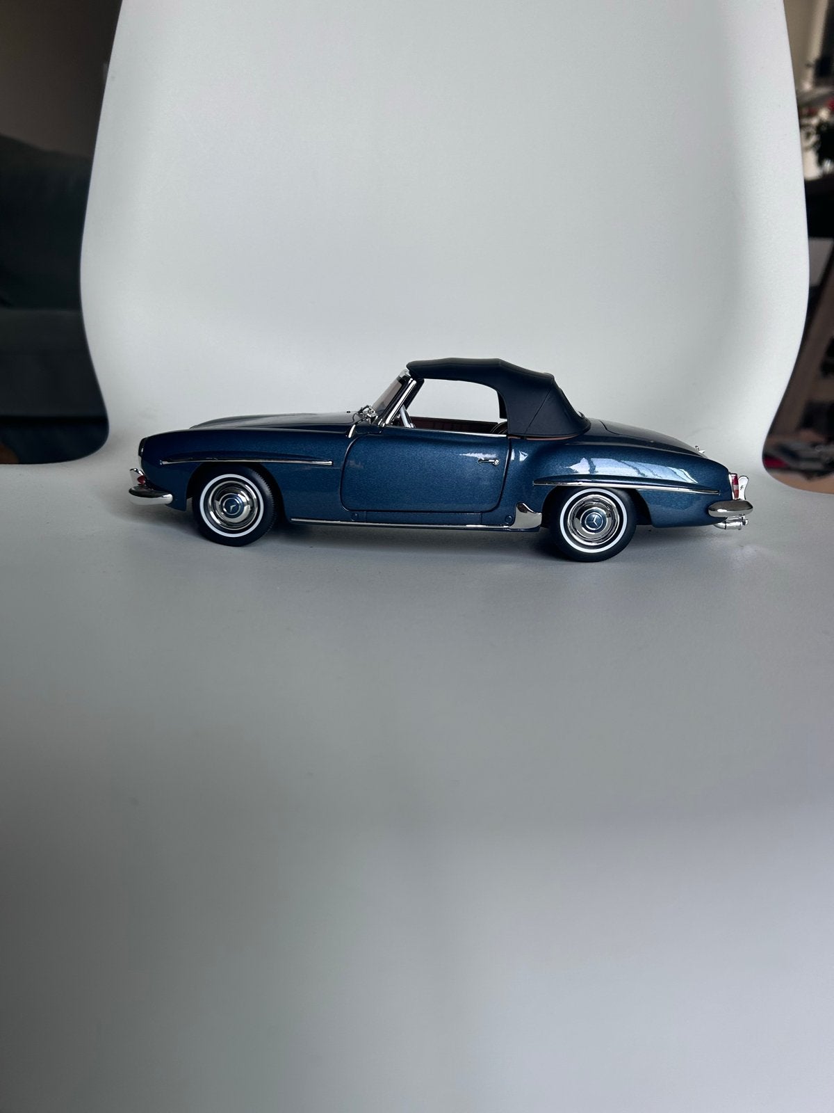 Mercedes-Benz 190 SL modelauto - Blauw, Ophalen of Verzenden, Zo goed als nieuw, Overige typen