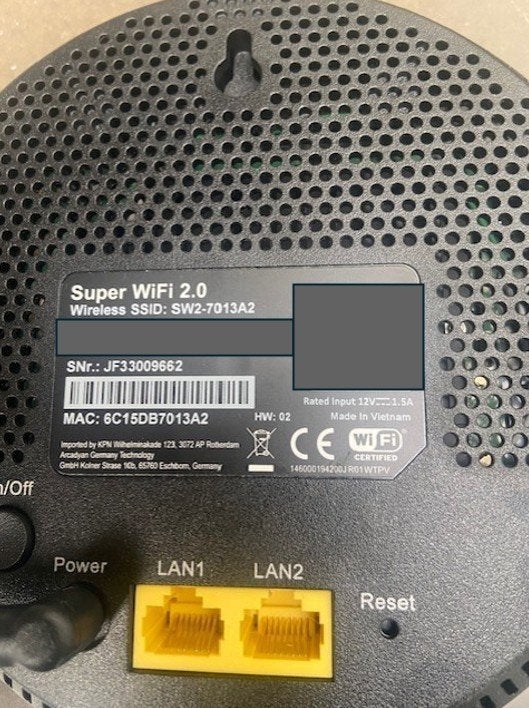 KPN SuperWifi 2.0 – 2 stuks, Ophalen of Verzenden, Zo goed als nieuw, KPN