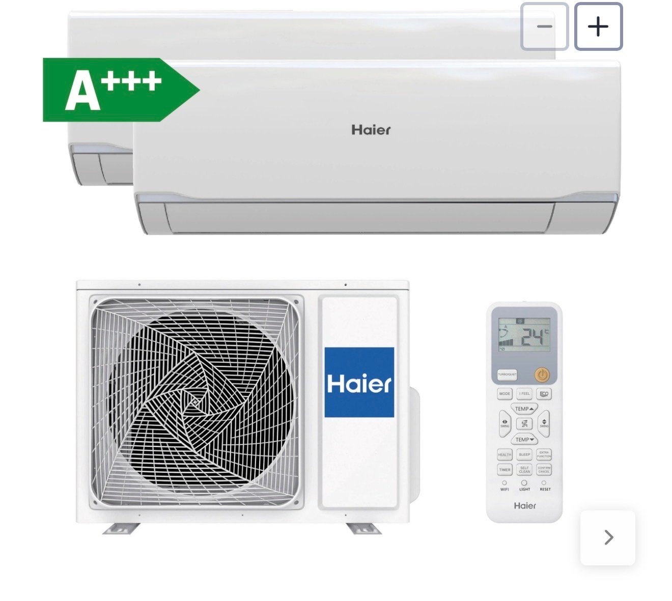 Haier Wandairco A+++ met Afstandsbediening, Ophalen, Nieuw, 3 snelheden of meer, Koelen en Ontvochtigen