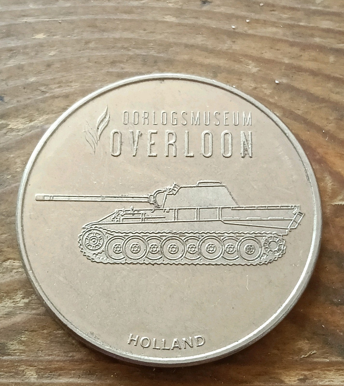 Penning Oorlogsmuseum Overloon gevechtstank militairia, Ophalen of Verzenden, Overige materialen, Nederland