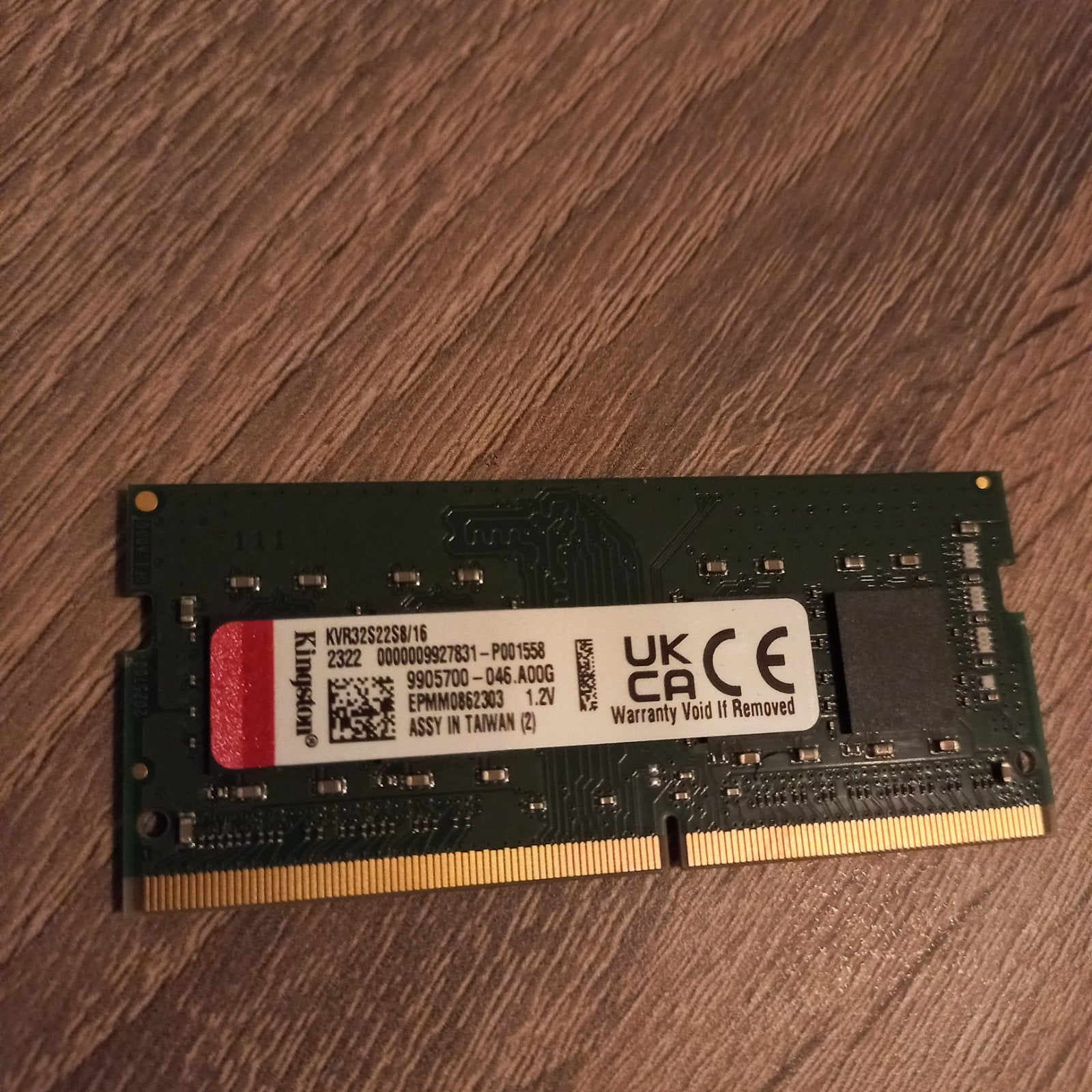 Kingston 16GB DDR4 3200MHz SODIMM laptop geheugen, Computers en Software, DDR4, Ophalen of Verzenden, Zo goed als nieuw, Laptop