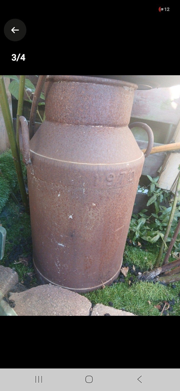 Oude roestige melkbus - Decoratief item, Ophalen of Verzenden