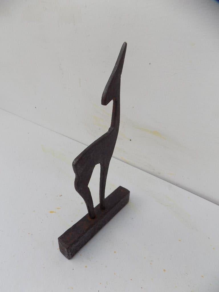 Vintage hert metaal gestileerd jaren 60, Ophalen of Verzenden, Gebruikt, Metaal