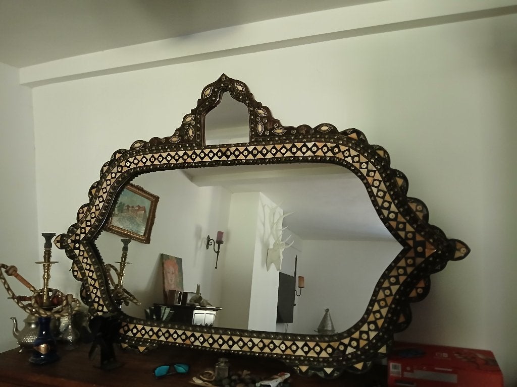 Oosterse / marrokaanse spiegel, Huis en Inrichting, Woonaccessoires | Spiegels, Ophalen, 100 tot 150 cm, 125 cm of meer, Zo goed als nieuw