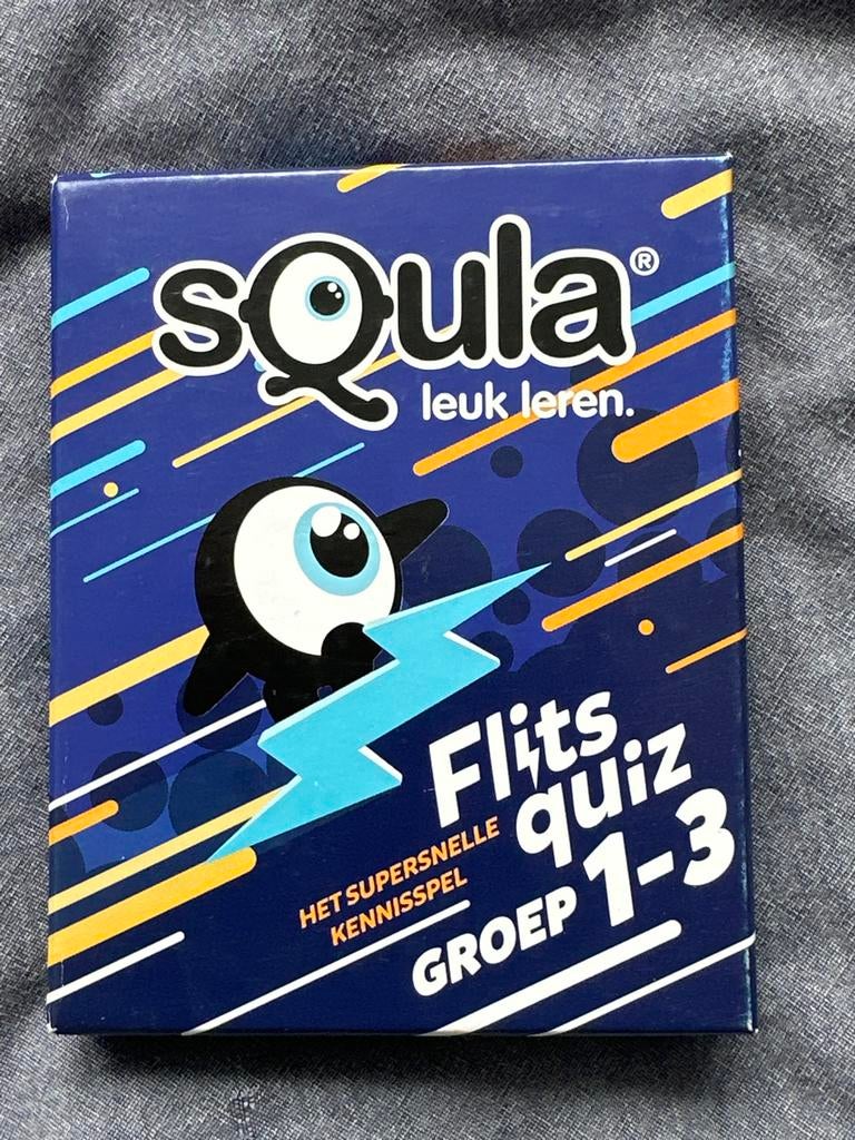 Squla Flits Quiz Groep 1-3 - Het supersnelle kennisspel, Een of twee spelers, Ophalen of Verzenden, Zo goed als nieuw