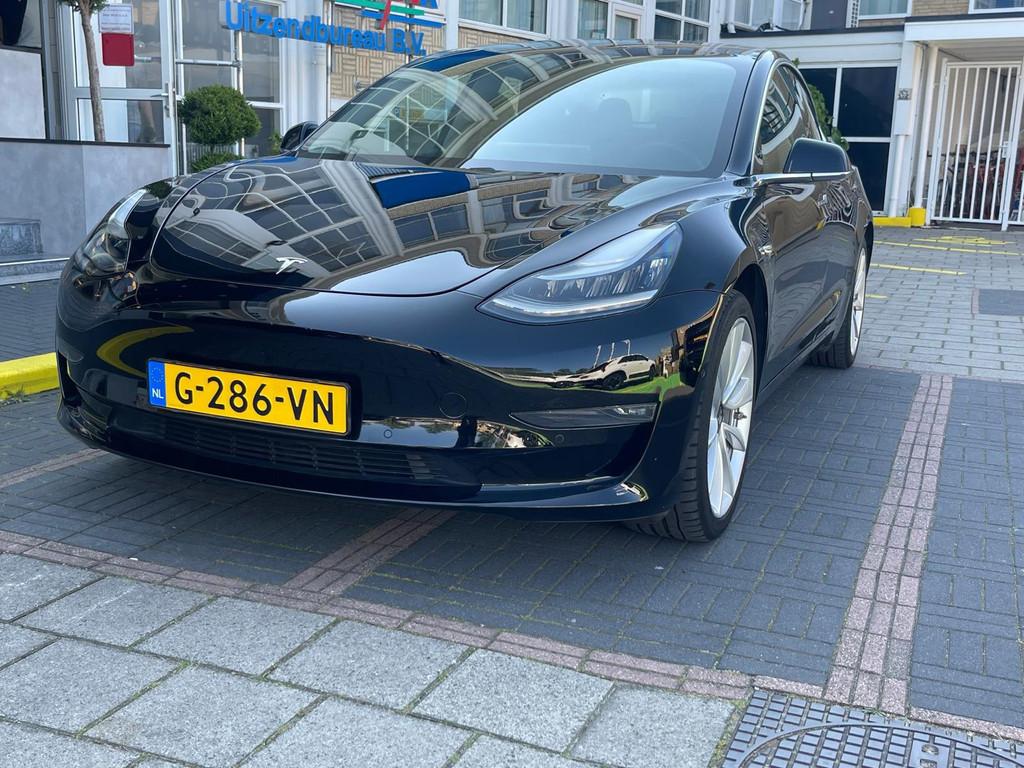 Tesla Model 3 Long Range 75 kWh, Auto's, Tesla, Automaat, Leder en Stof, Zwart, Origineel Nederlands