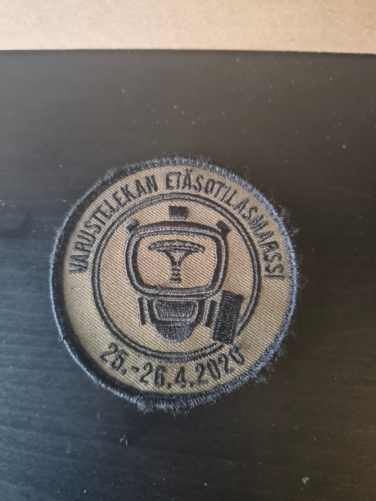 Klittenband patch Varustelekan Etäsotilasmars, Ophalen, Zo goed als nieuw, Sticker