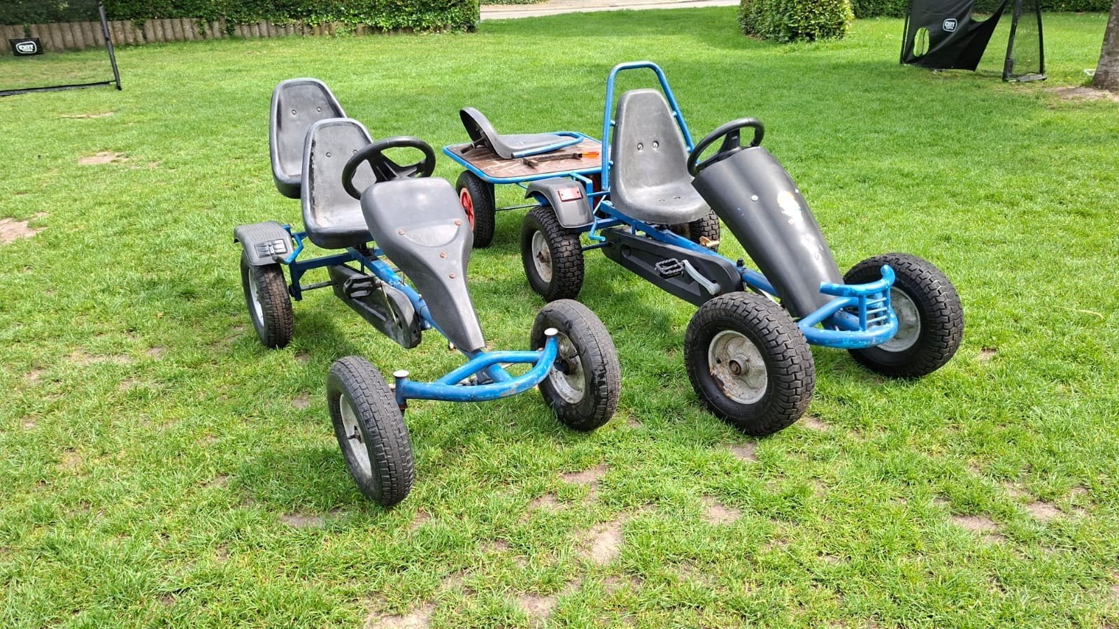 Mammoet skelter met aanhanger en duozit, 2 stuks, per stuk, Ophalen, Gebruikt, Mammoet, Duozit
