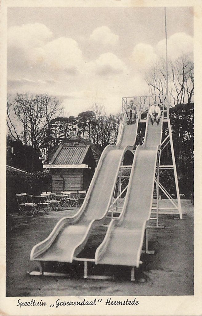 AN147 Heemstede Speeltuin Groenendaal glijbaan 1941, Verzenden, 1940 tot 1960, Gelopen, Noord-Holland