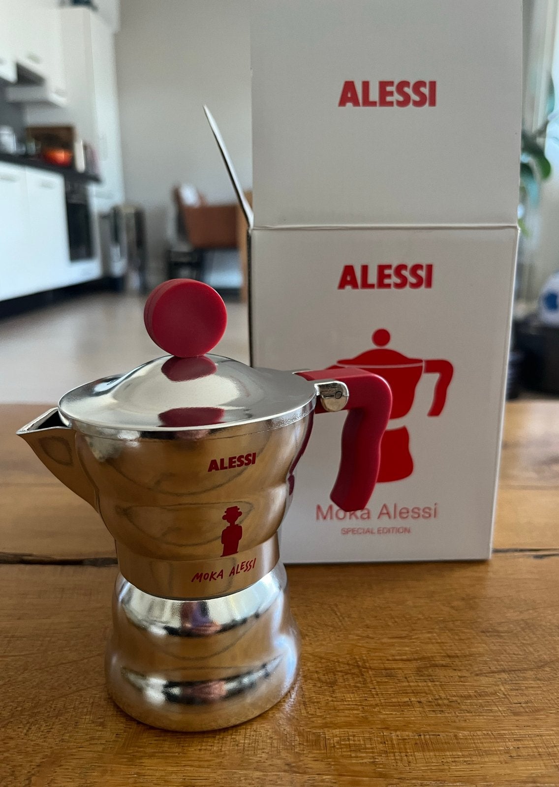 NIEUW! Alessi Moka *special edition* design 1kops, Ophalen, Espresso apparaat, Nieuw, Gemalen koffie