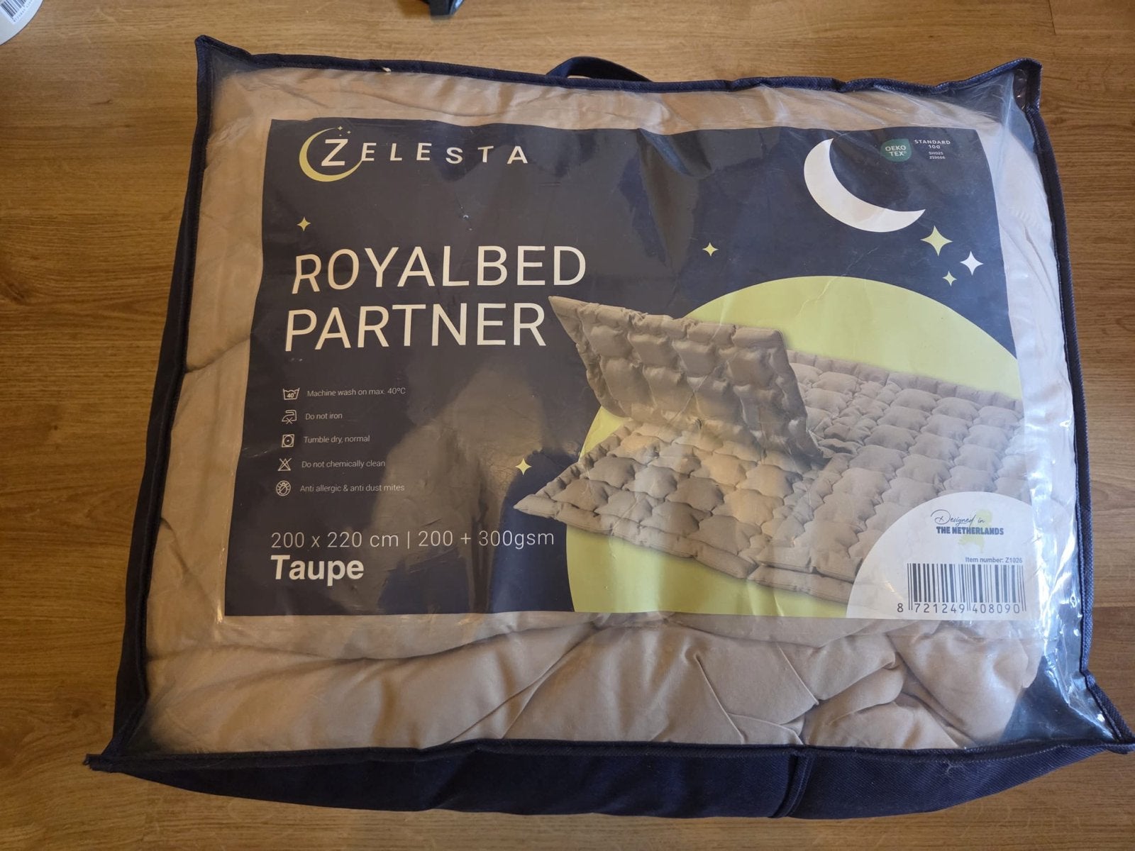 Zelesta Royalbed Partner Dekbed 200x220 cm Taupe, Ophalen, Anti-allergisch, Overige kleuren, Deken of Dekbed