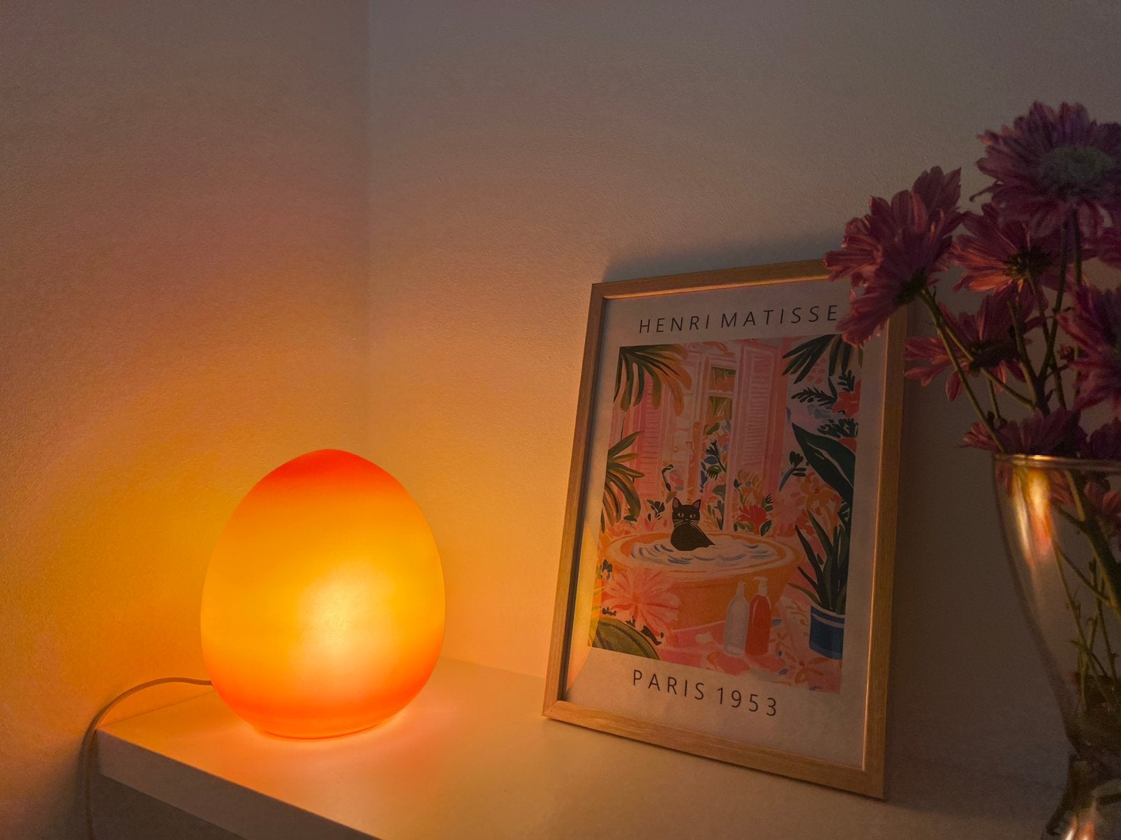 Zeldzame vandeheg eilamp egg glas, Ophalen of Verzenden, Glas