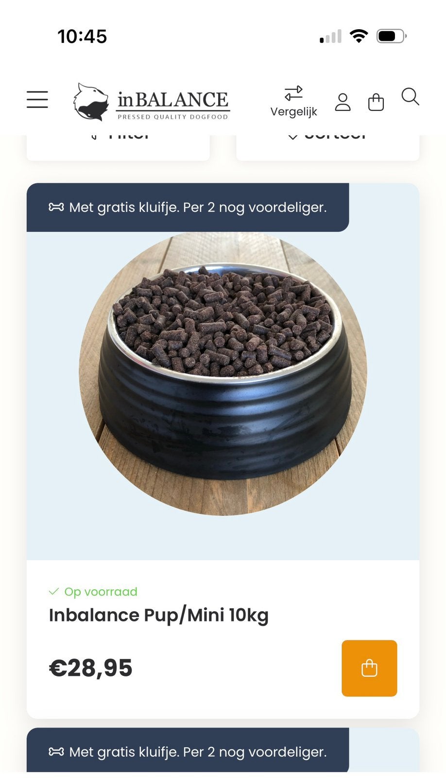 Inbalance pup/mini 10kg, Ophalen, Overige materialen, Overige typen, Zo goed als nieuw