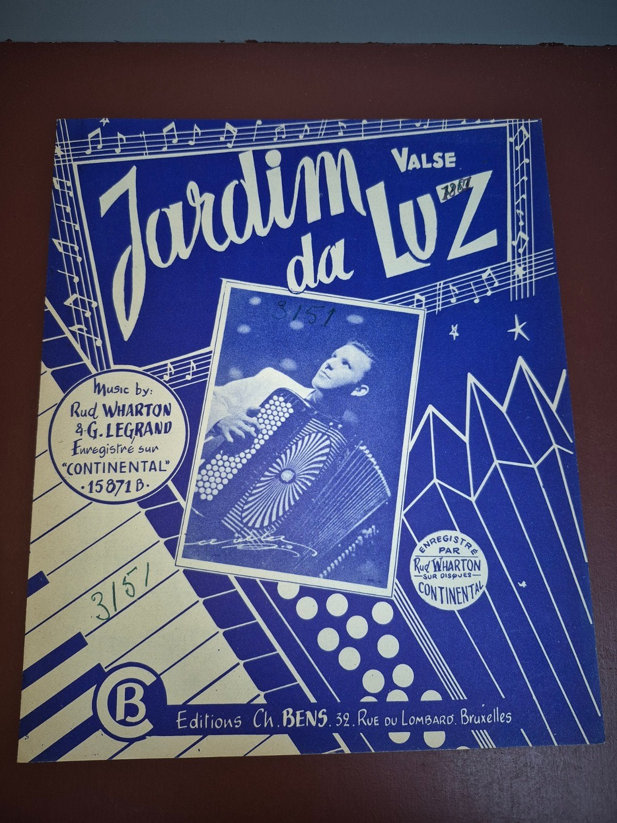 Jardim da Luz bladmuziek voor piano en accordeon, Ophalen of Verzenden