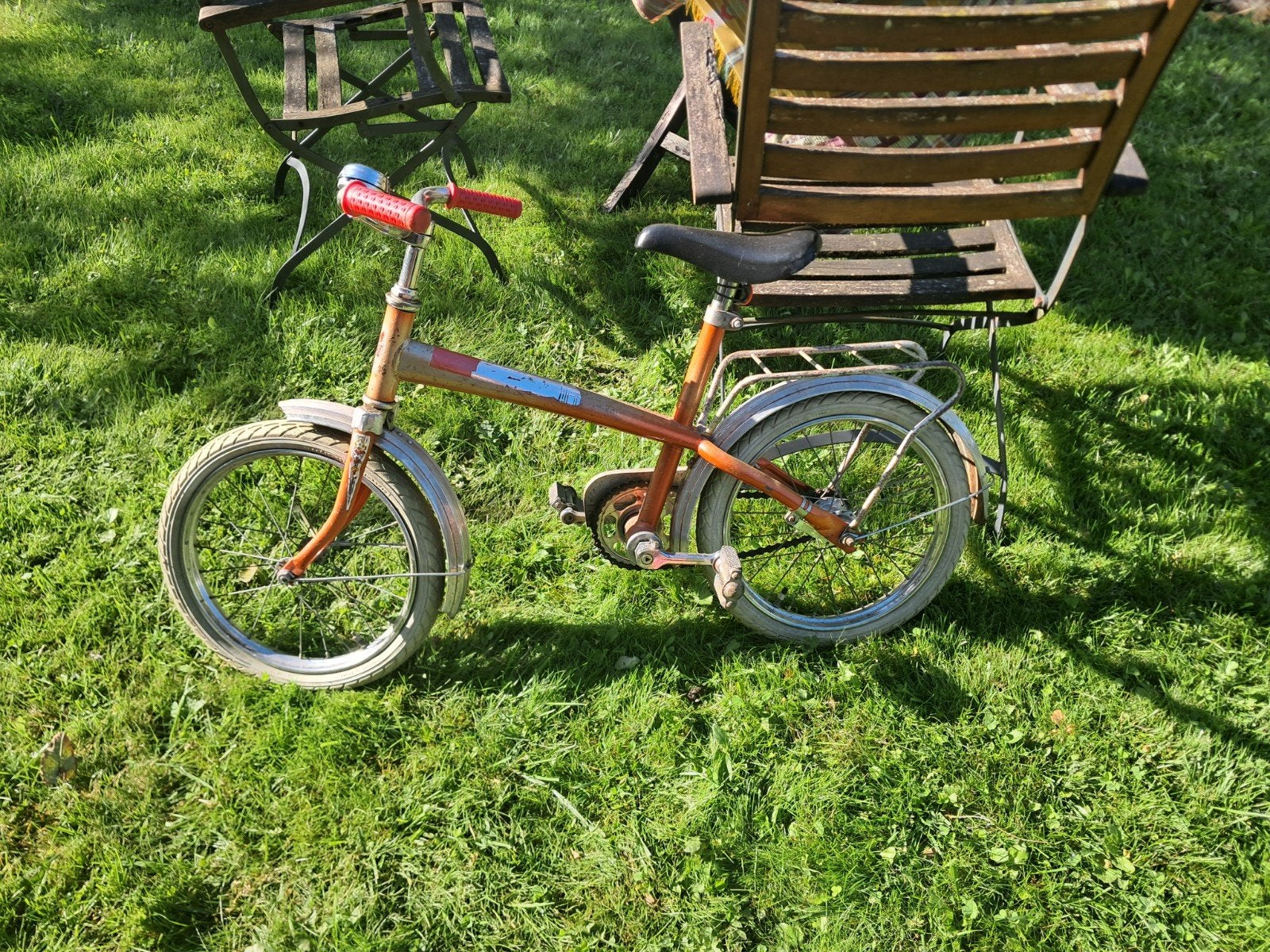 vintage rood fietsje 16 inch Rivel Surhuisterveen, Fietsen en Brommers, Ophalen, Gebruikt, 16 tot 18 inch, Overige merken