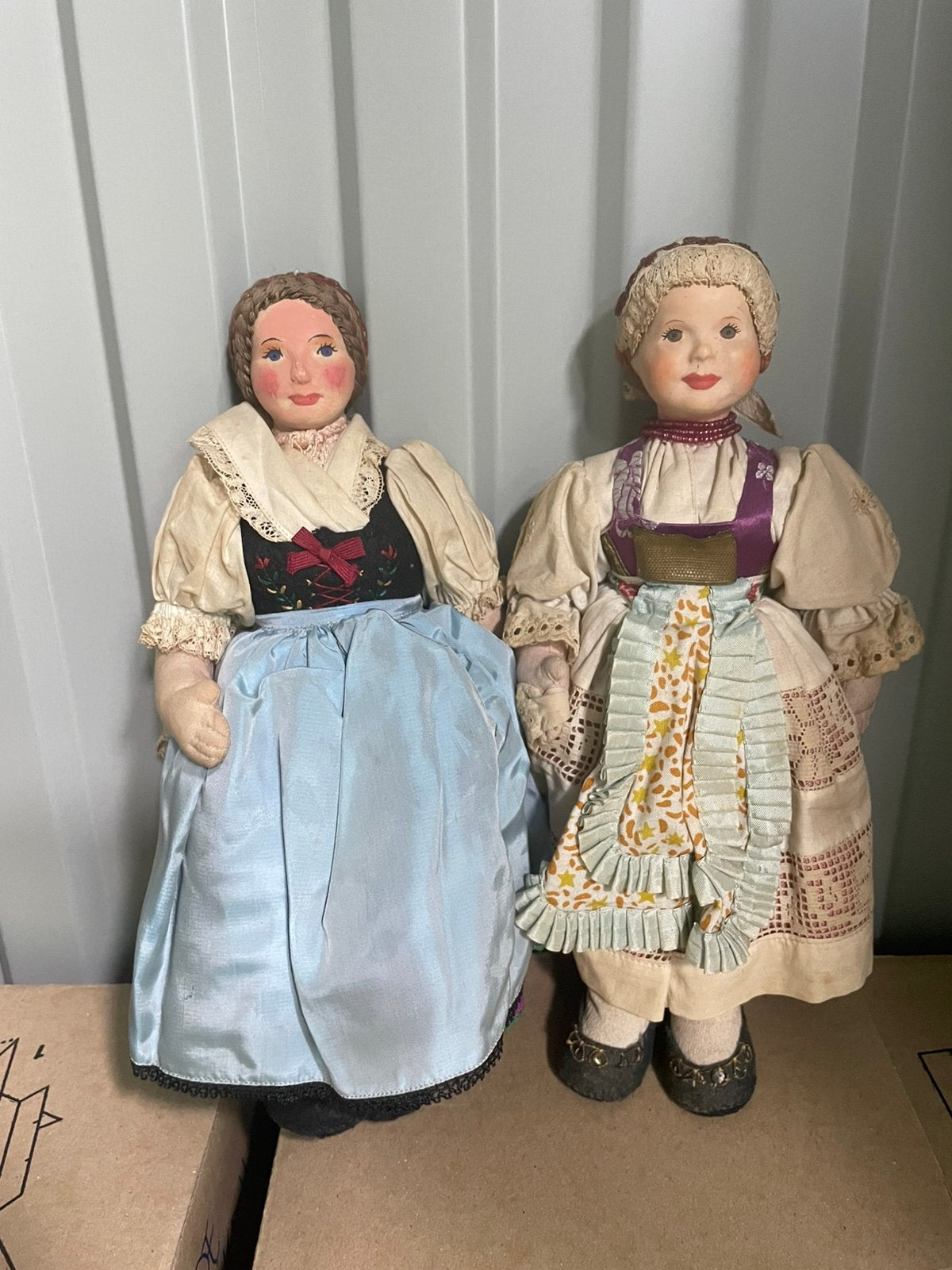 2 antieke poppen, Ophalen of Verzenden, Gebruikt, Pop