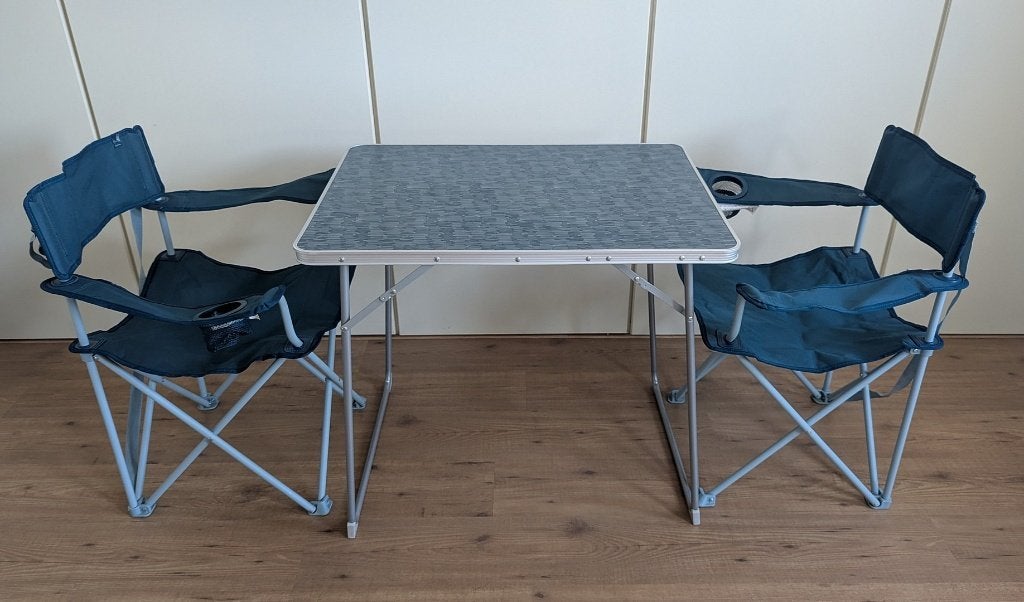 campingtafel met stoelen halve prijs, Ophalen, Zo goed als nieuw, Overige
