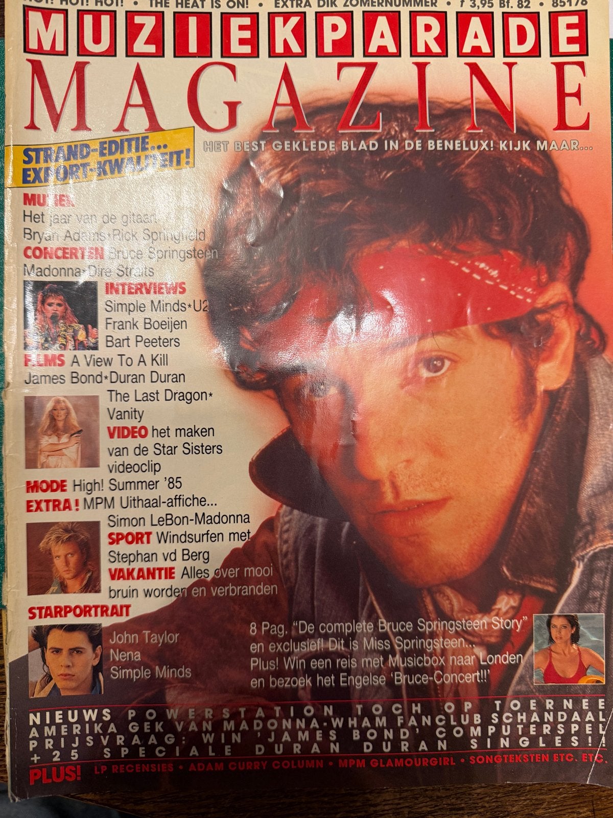 Muziek Parade Magazine - Bruce Springsteen - U2- juli 1985, Verzamelen, Ophalen of Verzenden, 1980 tot heden, Tijdschrift