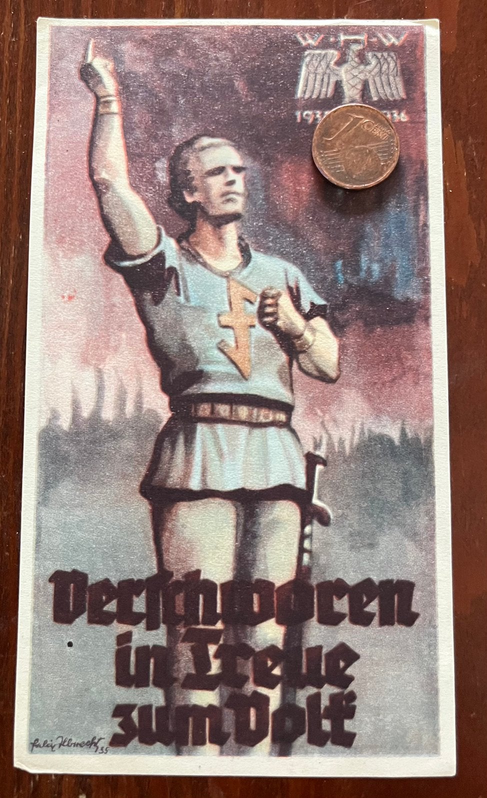 WO2 DUITS WHW Spendenzettel Winterhilfswerk 1935-1936, Verzenden, Landmacht, Duitsland, Overige typen