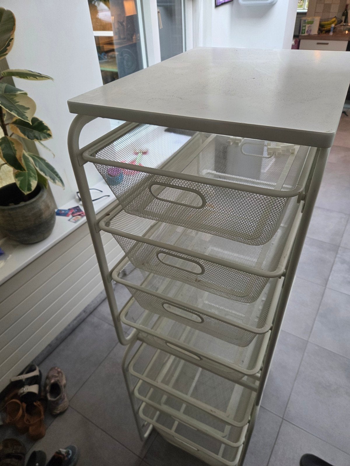 3 IKEA Landenrek opbergers met top plank en clips, Huis en Inrichting, Kasten | Ladekasten, Minder dan 50 cm, Gebruikt, 5 laden of meer