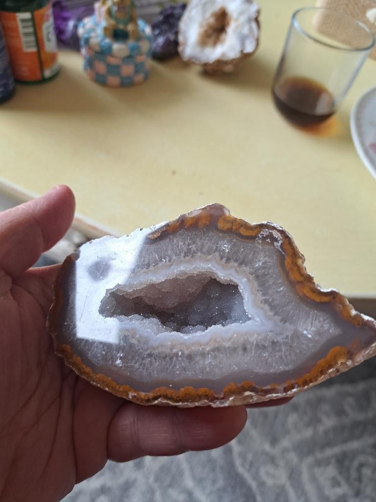 Agaat geode, Verzamelen, Mineralen en Fossielen, Ophalen of Verzenden