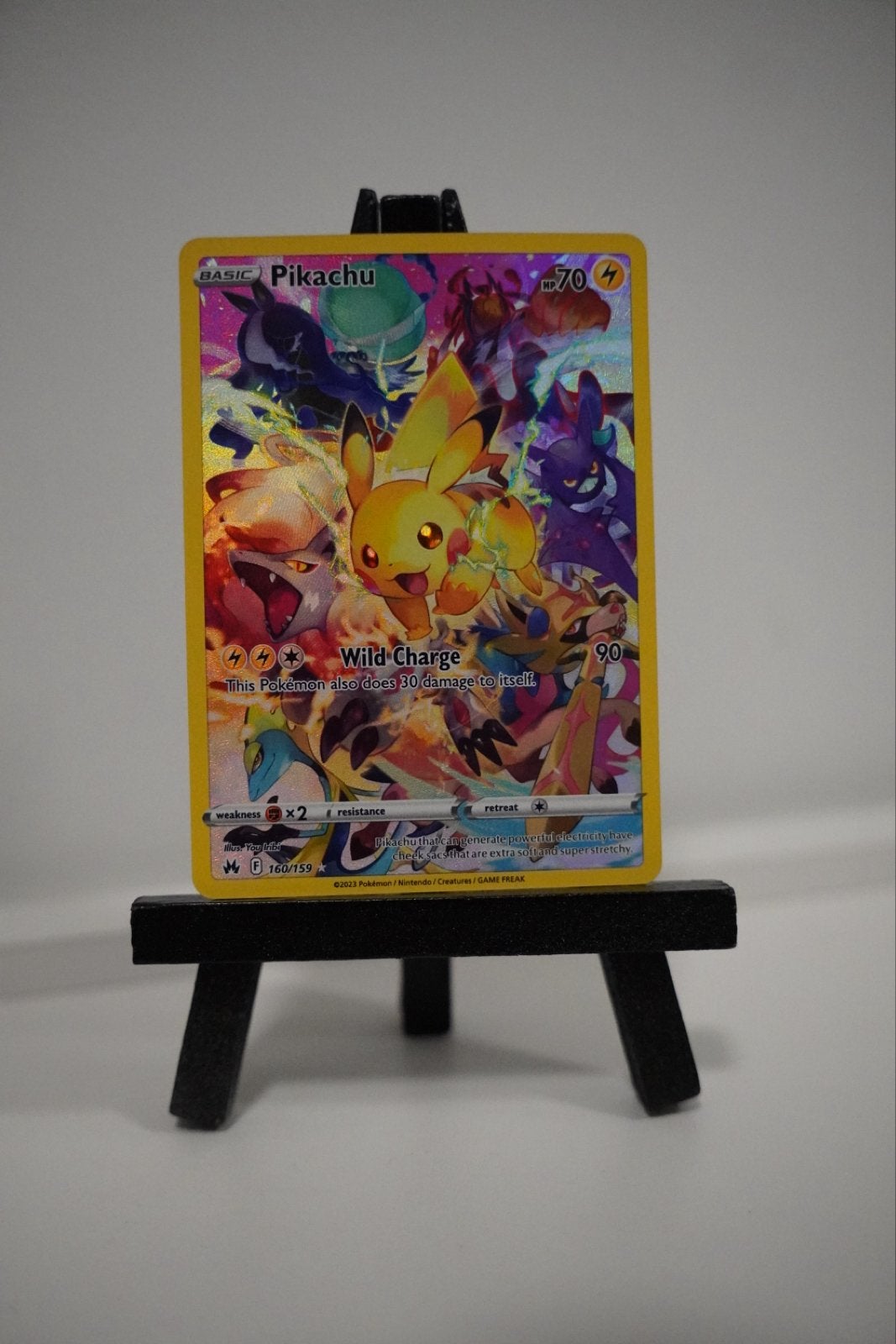 Pikachu 160/159 NM, Ophalen of Verzenden, Zo goed als nieuw, Losse kaart, Foil