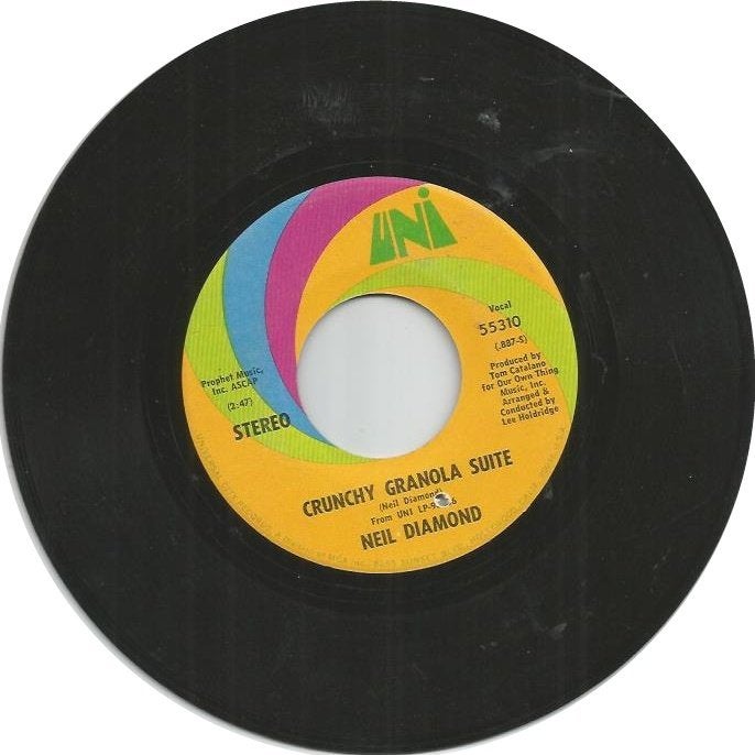 Neil Diamond – Stones / Crunchy Granola Suite (1971), Cd's en Dvd's, Gebruikt, 7 inch, Ophalen of Verzenden, Pop