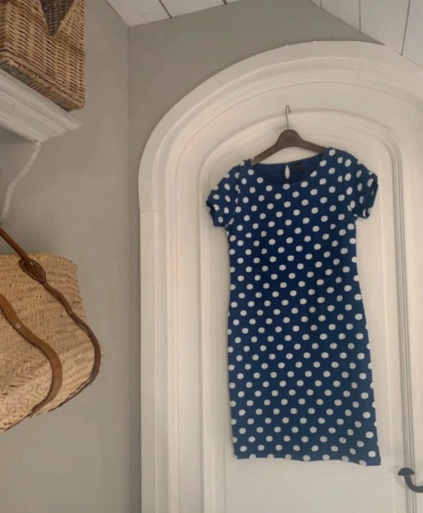 Josephine & Co jurk blauw met witte stippen maat 40, Maat 38/40 (M), Blauw, Ophalen of Verzenden, Zo goed als nieuw