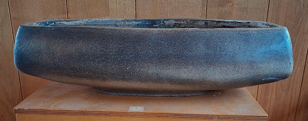 Vintage Mid-Century Keramische Ikebana / Bonsai Schaal, Tuin en Terras, Bloembakken en Plantenbakken, Gebruikt, Steen, Binnen