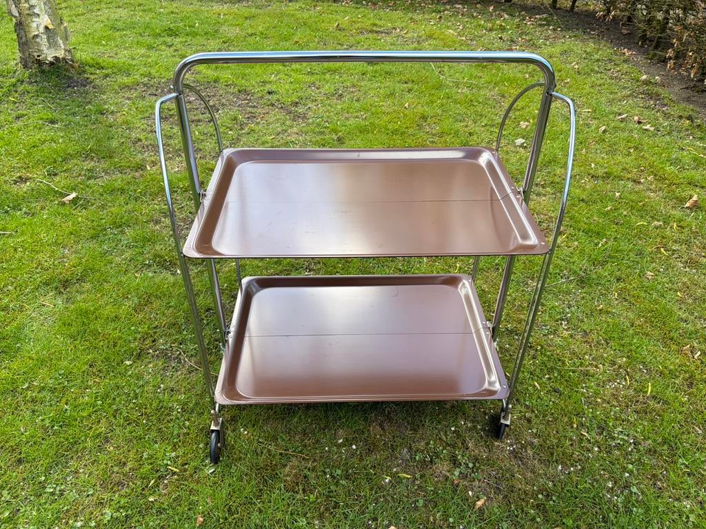 Vintage theewagen jaren 70,trolly,serveerwagen, Huis en Inrichting, Ophalen of Verzenden