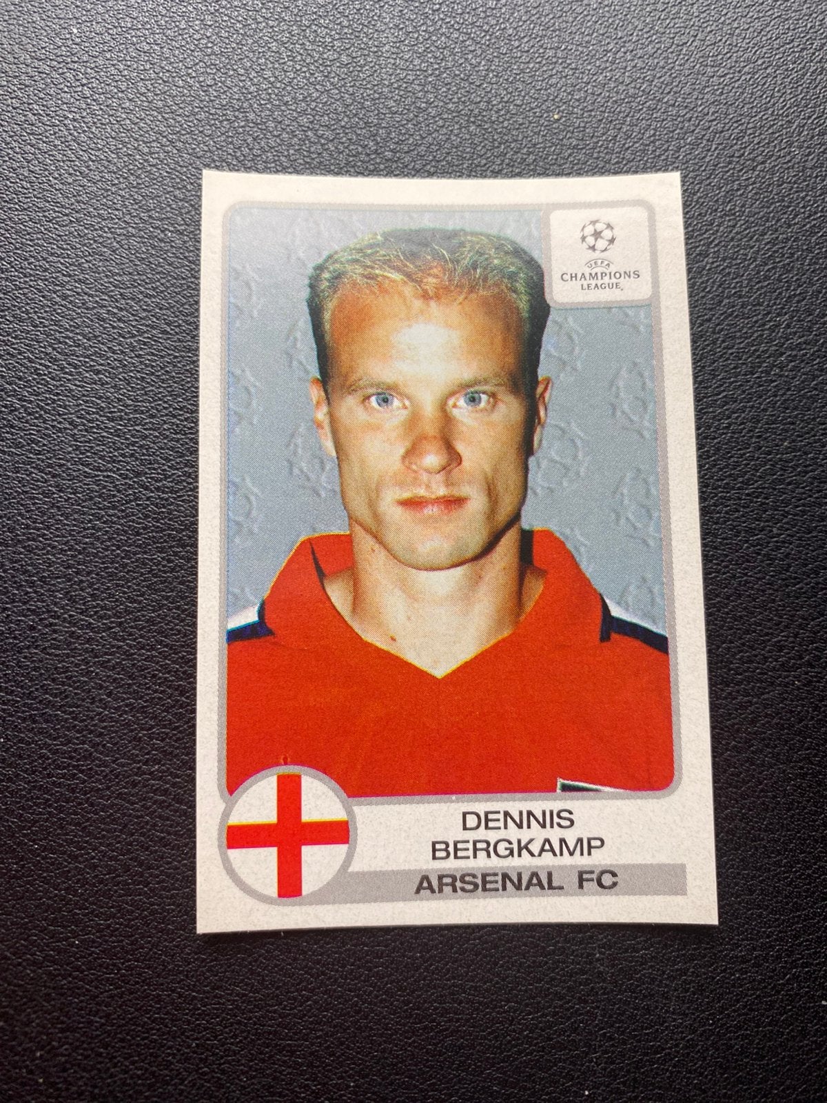 Dennis Bergkamp - Arsenal - Panini CL 2001/2002, Ophalen of Verzenden, Zo goed als nieuw, Buitenlandse clubs, Poster, Plaatje of Sticker