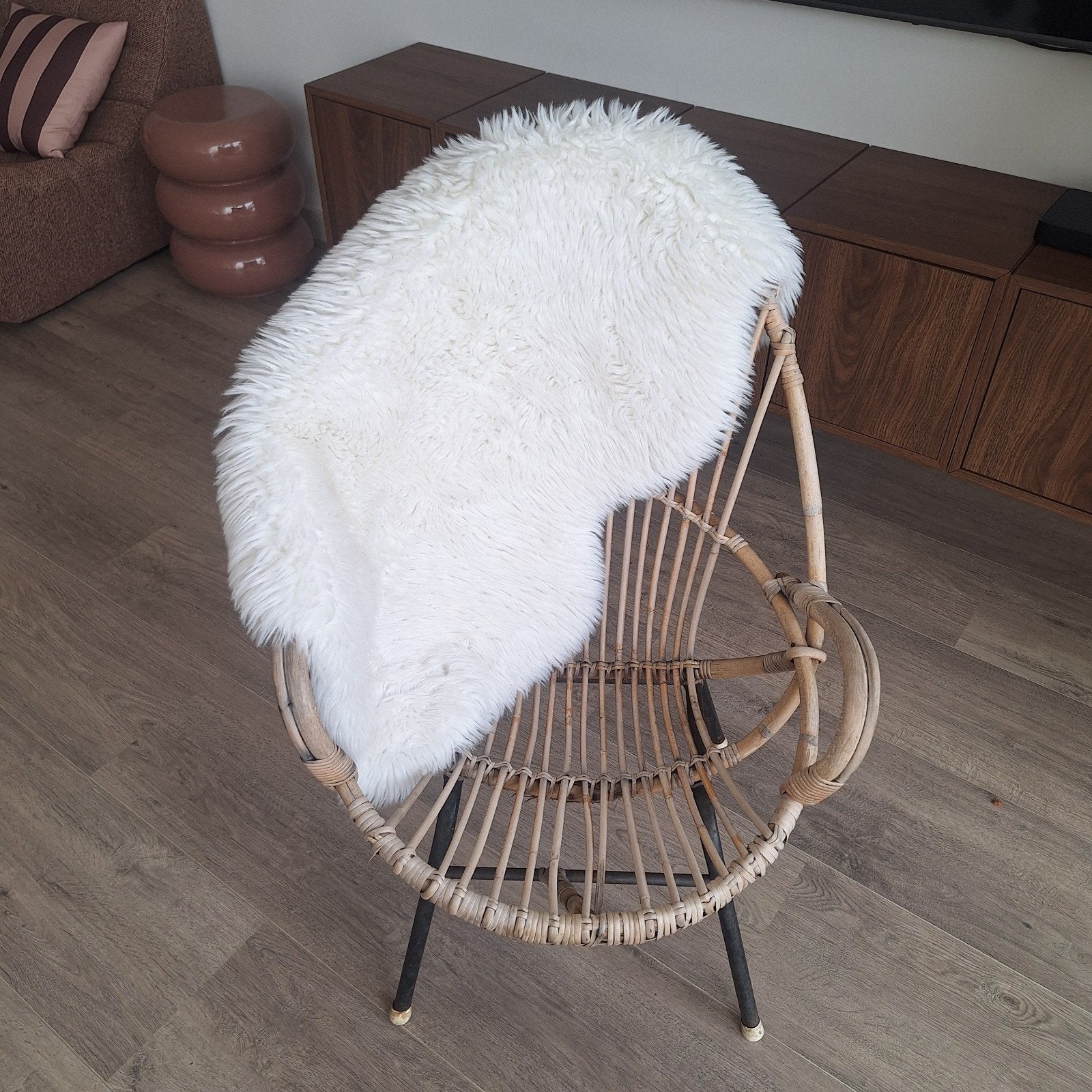 rieten decoratie Ibiza stoel, Ophalen, Gebruikt, Wit, Eén
