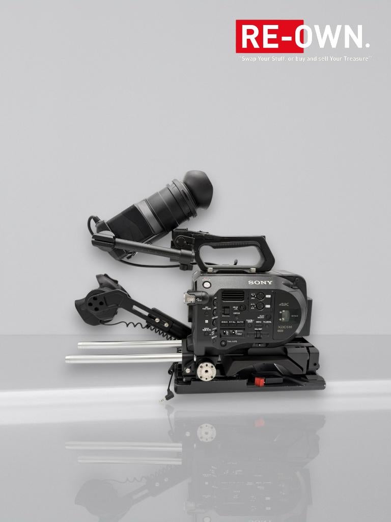 Sony PXW-FS7 4K Pro Video Camera (mic + lcd + batterijen+tas, ., 20x of meer, Ophalen of Verzenden, Zo goed als nieuw