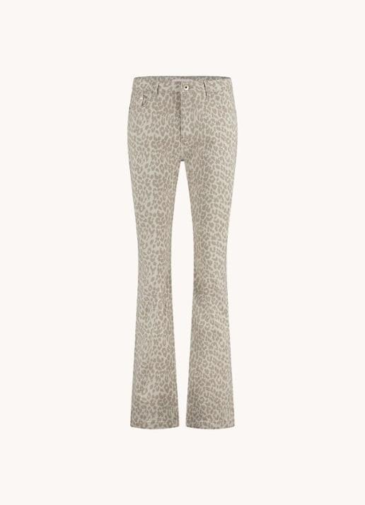 Studio anneloes luipaard flared jeans nieuw, Maat 38/40 (M), Bruin, Nieuw, Ophalen of Verzenden