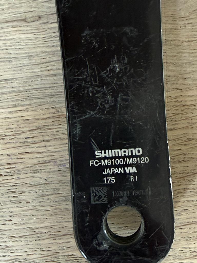 Shimano XTR FC-M9100 Crankstel 175mm, Crankstel of Pedalen, Gebruikt, Ophalen of Verzenden, Aluminium
